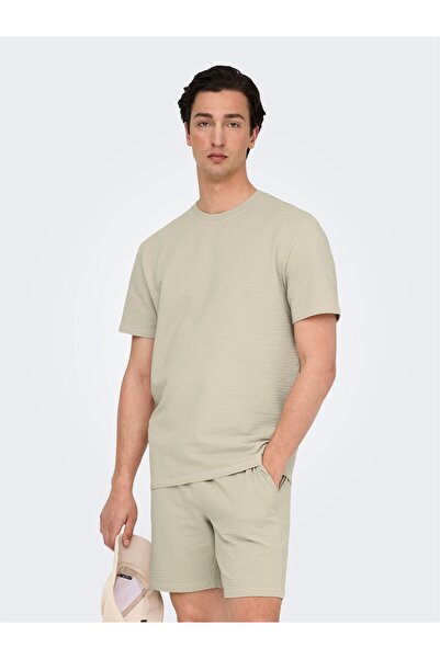 Only & Sons Kian Men's Beige T-Shirt (22028692-Slg)