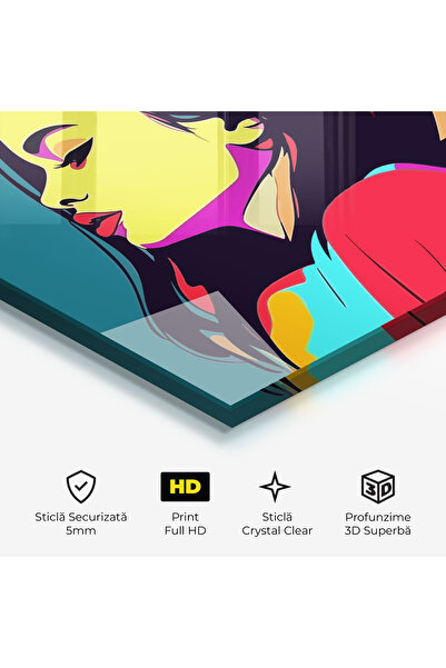 Arthub Glass Painting, Bedroom and Living Room, Pop, Pop Art Woman