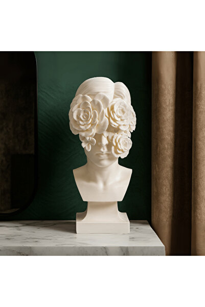 Homentum Calida | Sculptură decorativă cu flori în locul ochilor – stil romantic contemporan