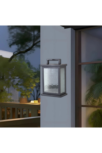 HAMER فانوس حائط جداري خارجي اسود