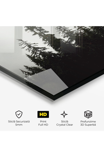 Arthub Glass Painting, Bedroom and Living Room, Forests, Black Tree Forest