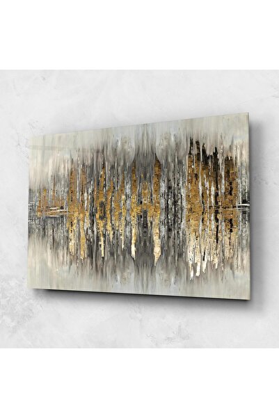 Arthub Glass Painting, Bedroom and Living Room, Abstract Art, Acrylic Silver ...