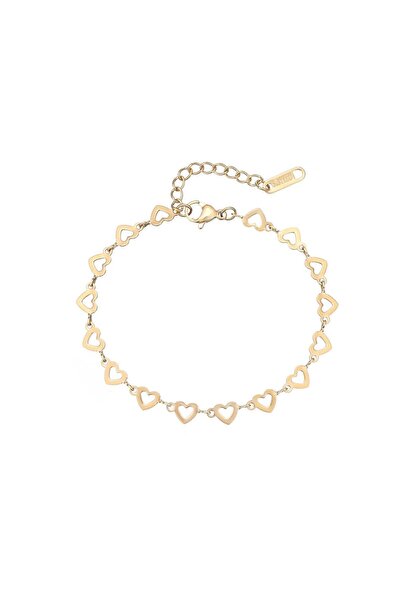 RAFINI Full Heart Bracelet Gold - Placata cu Aur 18K, Otel inoxidabil