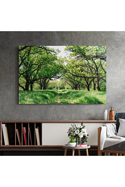 Arthub Glass Painting, Bedroom and Living Room, Forests, Forest Green Path