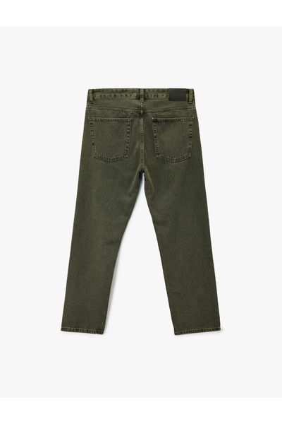 Koton Regular Waist Cotton Vintage Straight Fit Jean Trousers