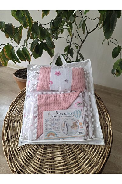Sleepy Müslin Alt Açma Seti – Dolgulu Yastık + Dolgulu Alt Açma + Müslin Kundak (Dışı Müslin Kumaş)