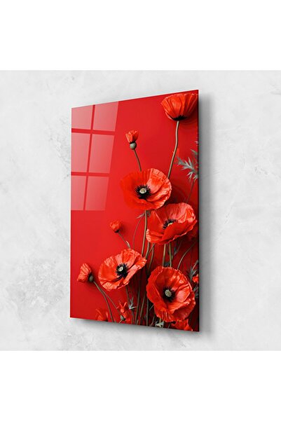 Arthub Glass Painting, Bedroom and Living Room, Poppies, Poppies On The Table