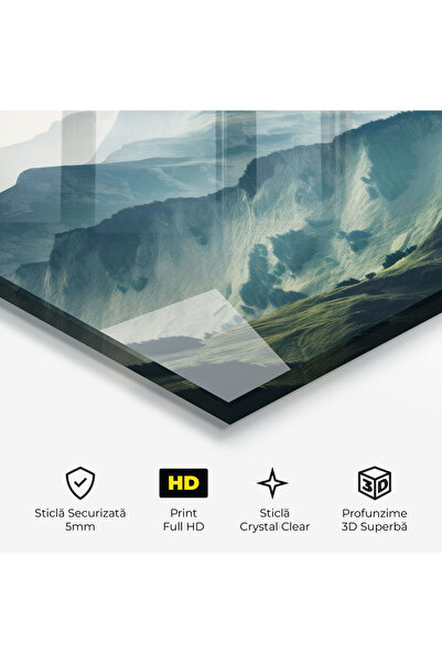 Arthub Glass Painting, Bedroom and Living Room, Mountains, Amazing Foggy Mountain