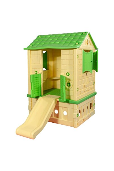 KingKids King Ev İki Kapılı Kaydıraklı Yeşil