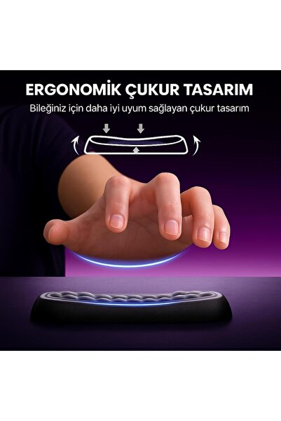 coofbe Masaüstü Kol Dayama Padi Ergonomik Klavye ve Mouse İçin Bilek Destek Seti Bilek Yastığı
