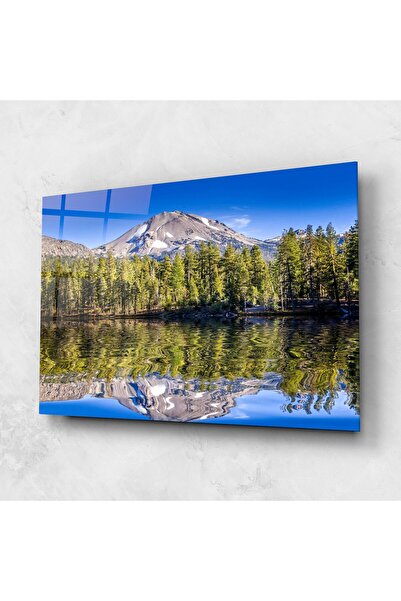 Arthub Glass Painting, Bedroom and Living Room, Lakes, Green Tree Lake