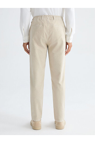 LC Waikiki Beige Standard Fit Velvet Men's Trousers
