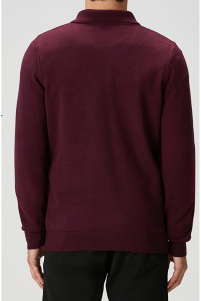 DYNAMO Men's Buttonless Polo Neck Top Quality Knitwear Sweater