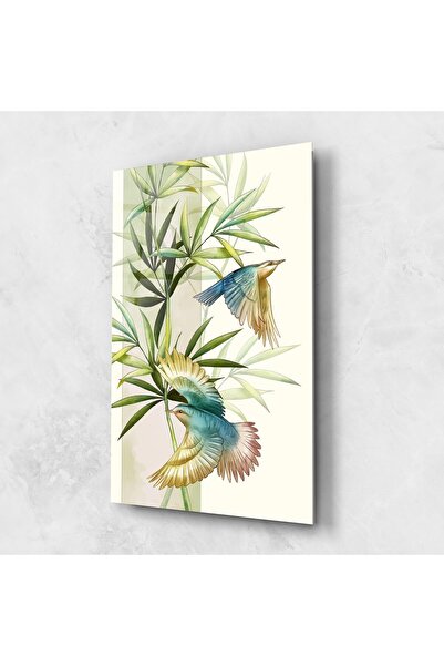 Arthub Tablou Sticla,Dormitor si Living, Asiatic, Asiatic Blue Birds