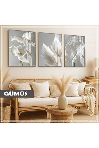 Harika bir ev HARİKABİREV|Soft|BEYAZ ÇİÇEK YAPRAK MİNİMAL KOMBİN|ÇERÇEVELİ CA...