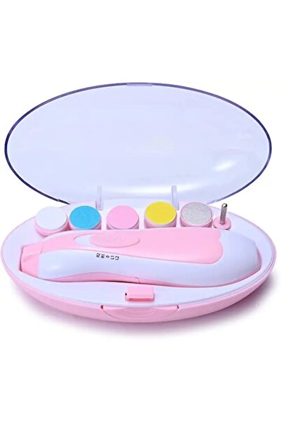 DIGIMAT STORE DIGIMAT Professional Electric Nail File Set for Babies and Adults, 6 Heads, Pink