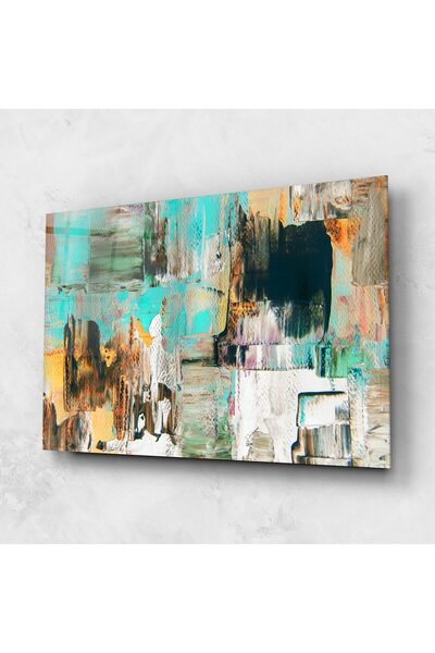 Arthub Tablou Sticla,Dormitor si Living, Arta Abstracta, Acrylic Textured Paint