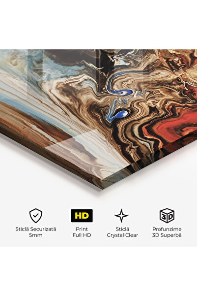 Arthub Tablou Sticla,Dormitor si Living, Marble, Abstract Waterfall