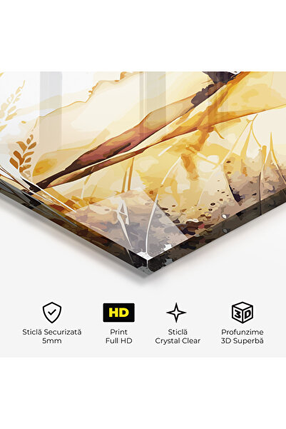 Arthub Glass Painting, Bedroom and Living Room, Rural, Crops Field