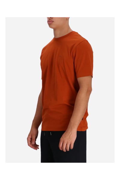 BOSS Men's Regular Fit Short Sleeve Solid Crew Neck Orange T-Shirt 50468347-809