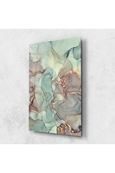 Arthub Tablou Sticla,Dormitor si Living, Marble, Abstract Turquoise Marble