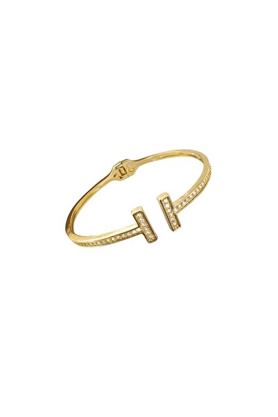 RAFINI T-Band Bracelet - Placata cu Aur 18K, Otel inoxidabil
