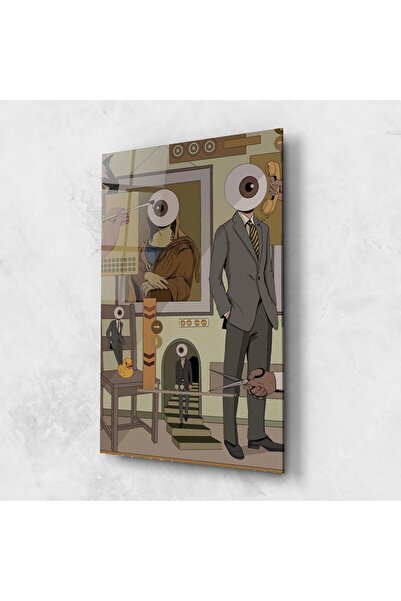 Arthub Tablou Sticla,Dormitor si Living, Colaje, Eyes Man