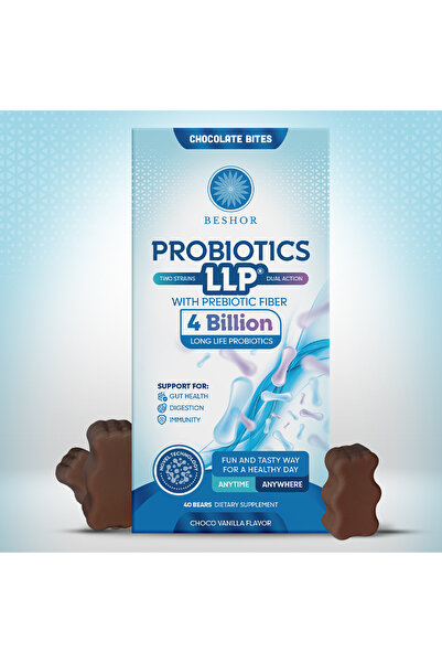 BESHOR قطع شوكولاتة البروبيوتيك - دعم هضمي يومي