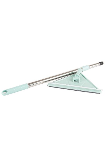 DIGIMAT STORE DIGIMAT Multipurpose Flat Triangular Mop with Squeegee & Telescopic Handle 61-91 cm, Light Green