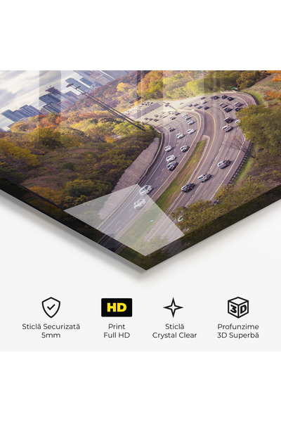 Arthub Glass Painting, Bedroom and Living Room, Urban, City Road