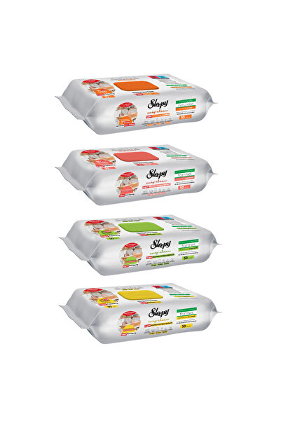 Sleepy PACHET PROMO - 4 x Șervețele umede de curățare Easy Clean bucătărie cu ulei , 50 Buc