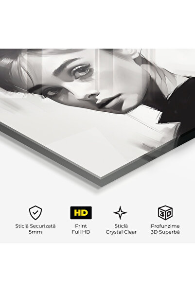 Arthub Glass Painting, Bedroom and Living Room, Portraits, Hepburn Portrait