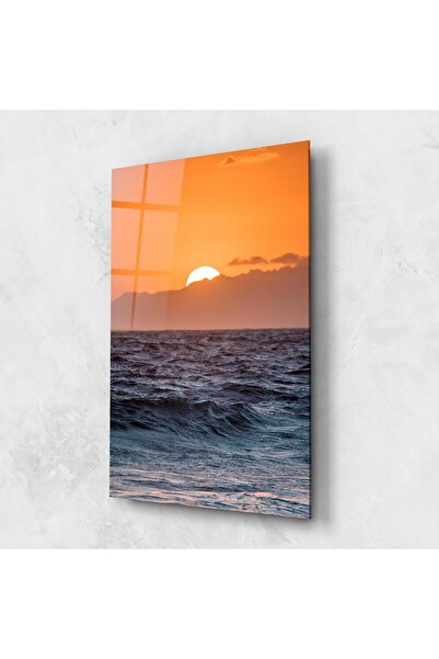 Arthub Glass Painting, Bedroom and Living Room, Sunset, Morning Waves