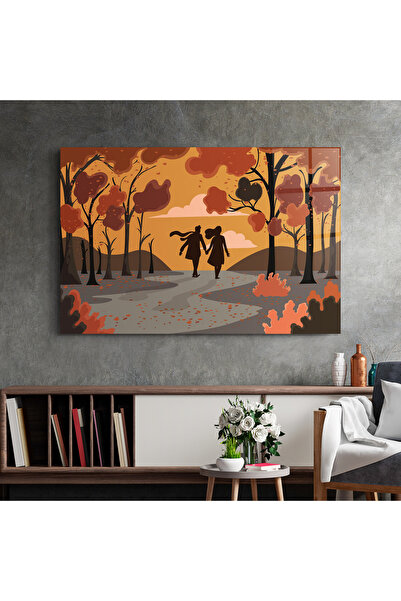 Arthub Glass Painting, Bedroom and Living Room, Autumn, Autumn Couple