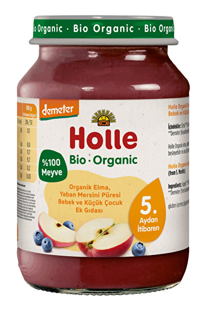 HOLLE BABY FOOD HOLLE ORGANİK ELMA YABAN MERSİNİ PÜRESİ