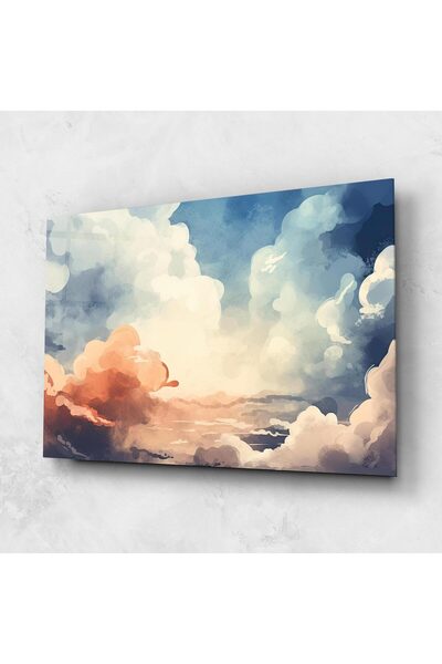 Arthub Glass Painting, Bedroom and Living Room, Clouds, Clouds Painting