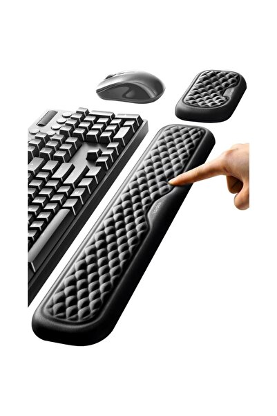 coofbe Masaüstü Kol Dayama Padi Ergonomik Klavye ve Mouse İçin Bilek Destek Seti Bilek Yastığı