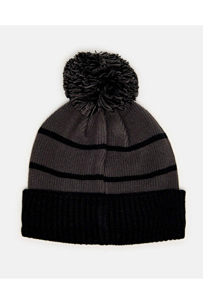 REDTAG Men Charcoal Knitted Cap