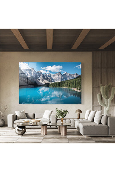 Arthub Glass Painting, Bedroom and Living Room, Lakes, Beautiful Lake Canada