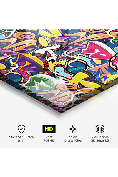 Arthub Glass Painting, Bedroom and Living Room, Graffiti, Graffiti Letters