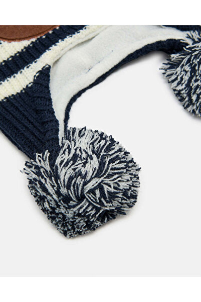 REDTAG Boys Grey Striped Knitted Cap