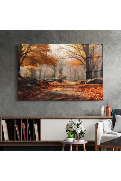 Arthub Glass Painting, Bedroom and Living Room, Autumn, Autumn Forest