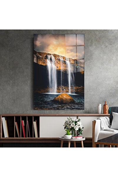 Arthub Glass Painting, Bedroom and Living Room, Waterfalls, Waterfall Place To Hide