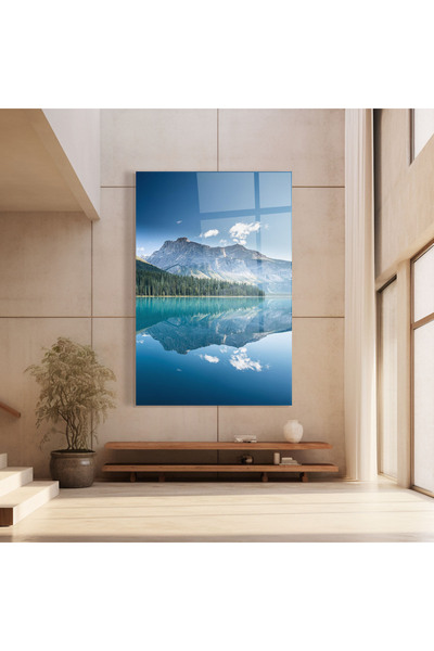 Arthub Glass Painting, Bedroom and Living Room, Lakes, Blue Mountain Lake