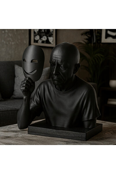 Homentum Volto | Sculptură decorativă cu mască detașată – stil expresionist contemporan