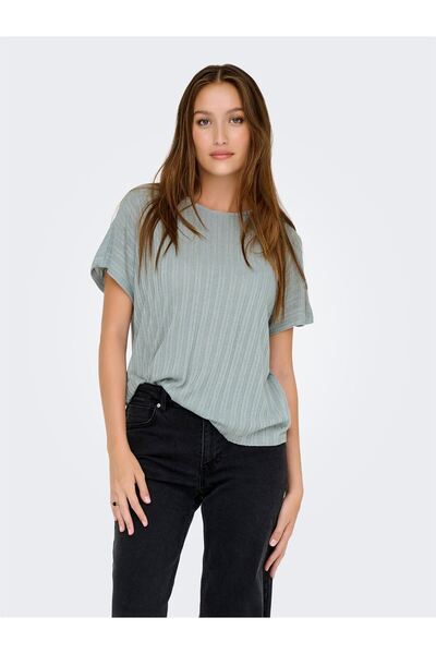 ONLY Onlirina S/S O-Neck Top Jrs Noos Women's Blue T-Shirt - 15349079