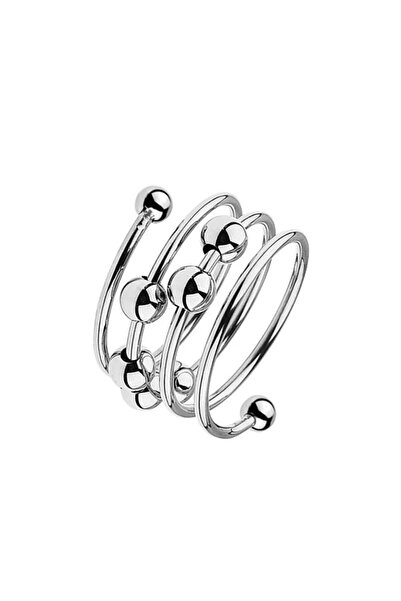 Obsessia MyPrecious ring with multiple balls, stainless steel, simple design,...