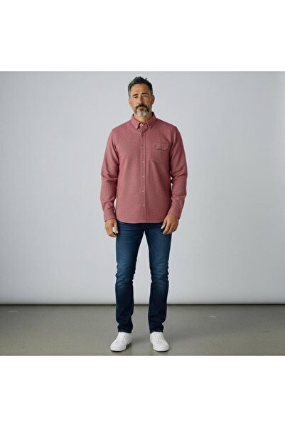 GÖMLEK GALERİSİ Slim Fit Dobby Wool Men's Shirt