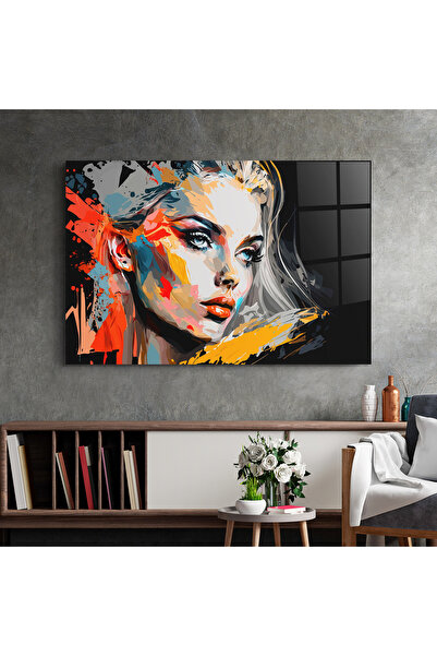 Arthub Tablou Sticla,Dormitor si Living, Porterete, Blue Eye Face