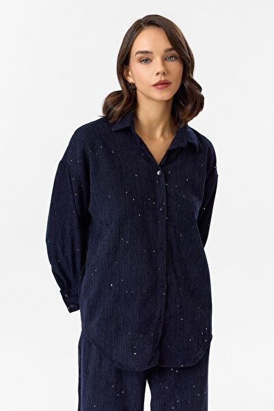 TIFFANY&TOMATO Çizgili Pullu Gömlek